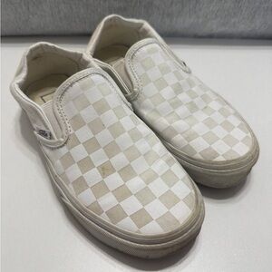 Vans Slip-On Checkered Sneakers - Blanc De Blanc White